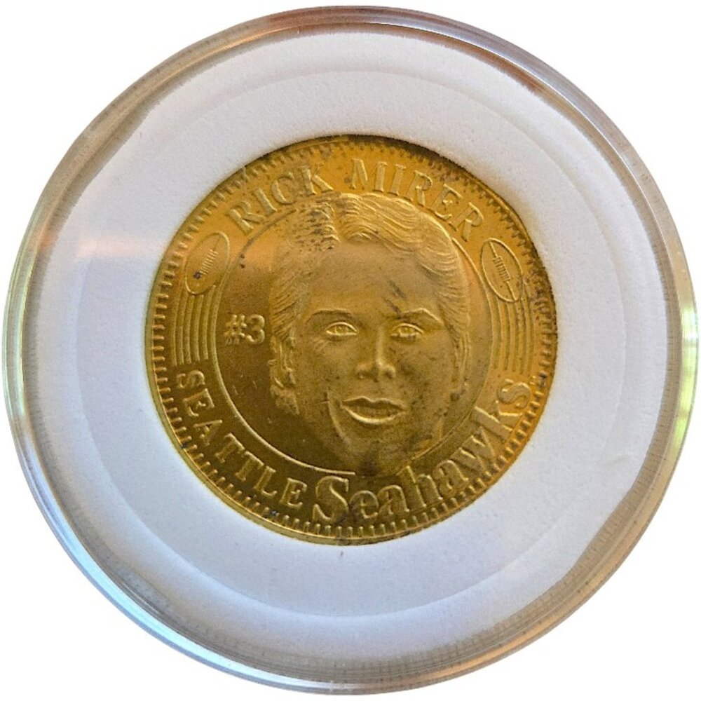 Rick Mirer #3 Seattle Seahawks 1996 Pinnacle QB Club Vintage NFL Coin